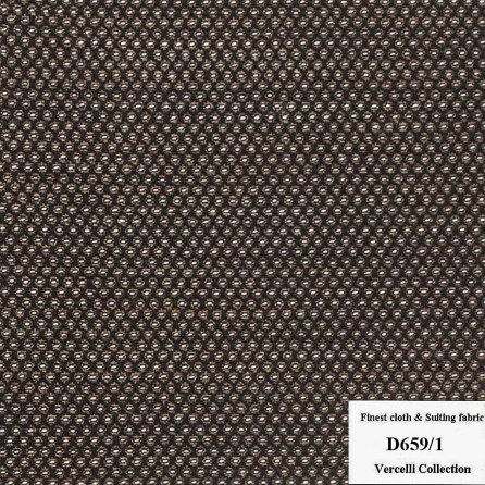 D659/1 Vercelli CXM - Vải Suit 95% Wool - Đen Hoa Văn Xám